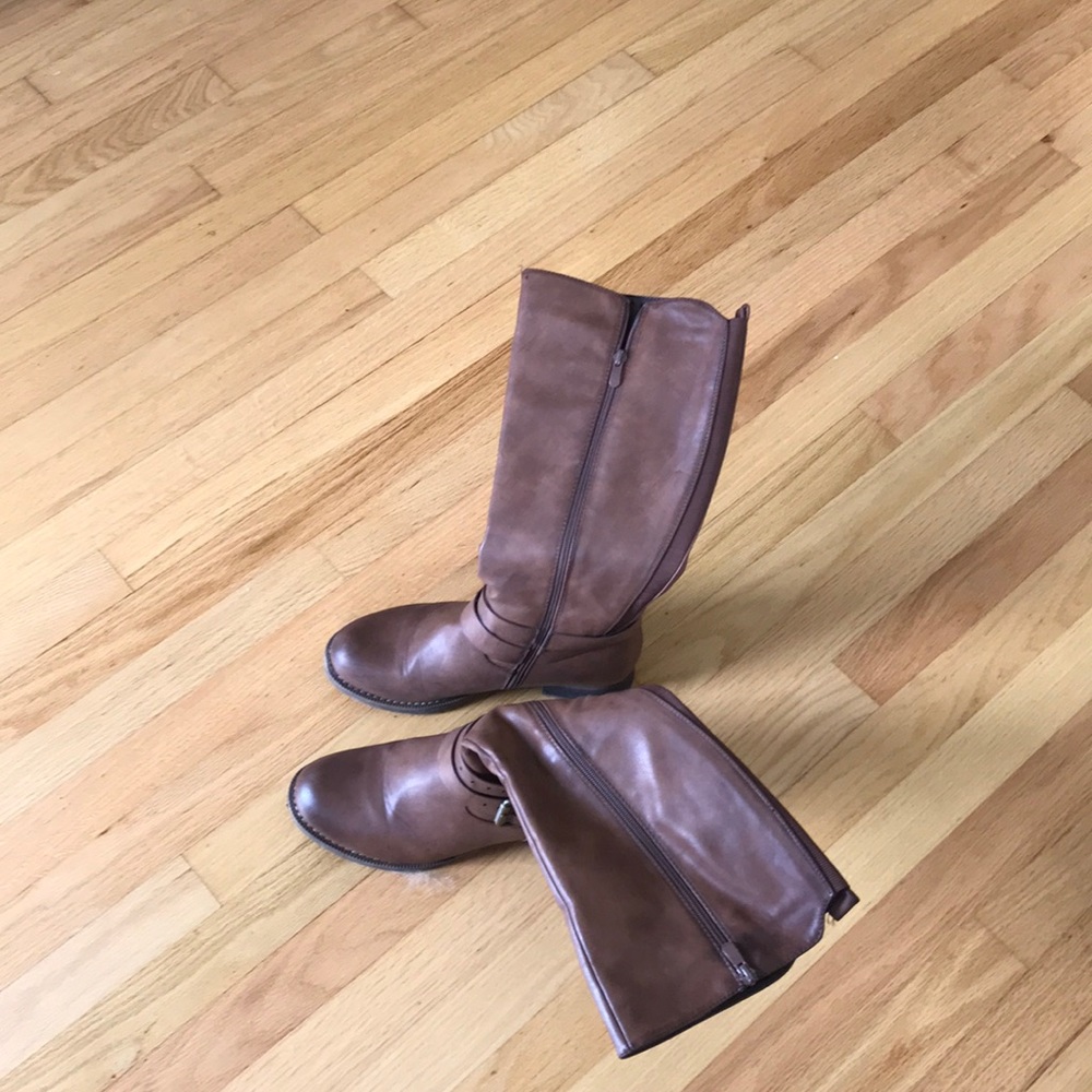 Kadi maya brown faux leather boots